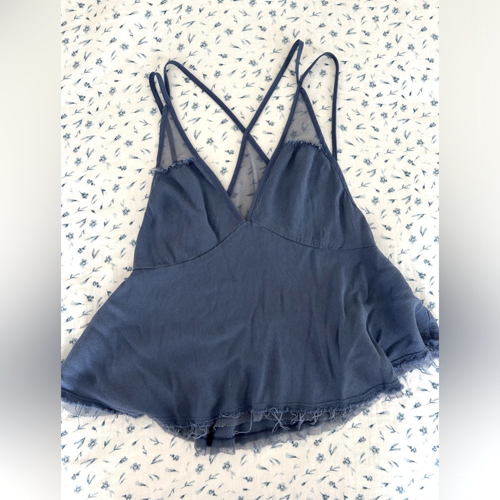 Blue urban outfitters flowy tank top